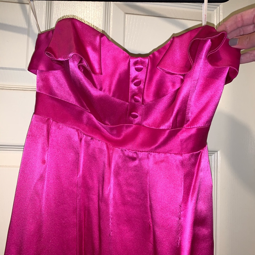 Hot Pink Silk Betsey Johnson Dress